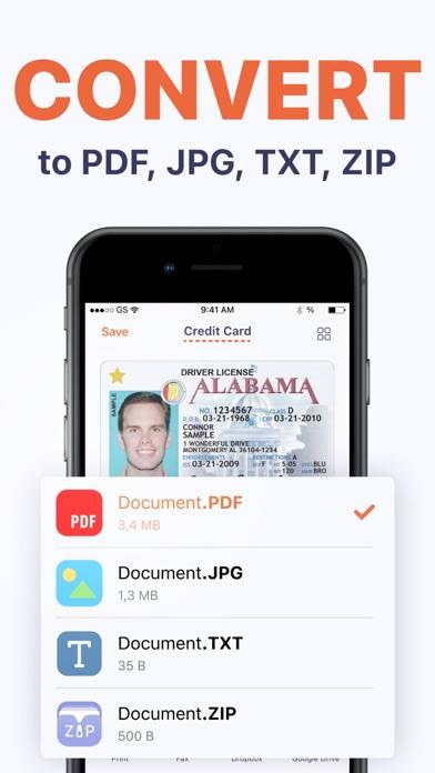 Scanner App Schermata dell'app