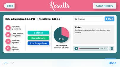 Disfluency Index Counter Plus App screenshot