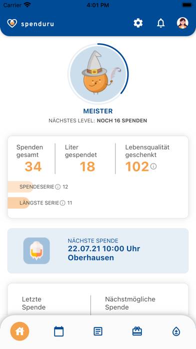Spenduru – Plasmaspende App App-Screenshot