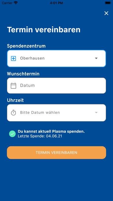 Spenduru – Plasmaspende App App-Screenshot