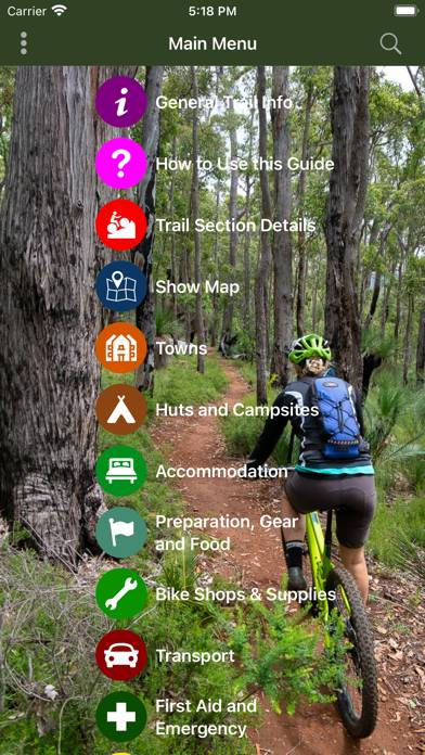Munda Biddi Trail Guide Bildschirmfoto