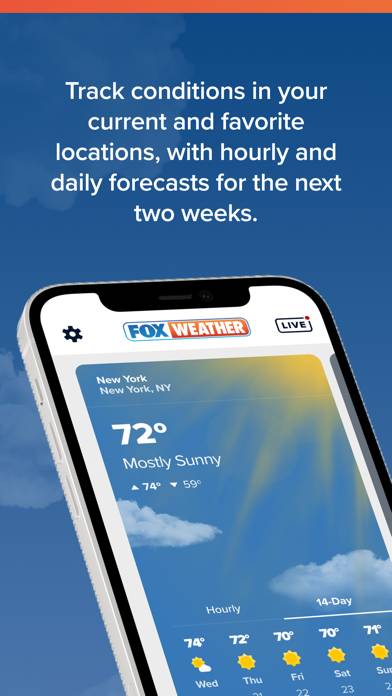 FOX Weather: Daily Forecasts App screenshot