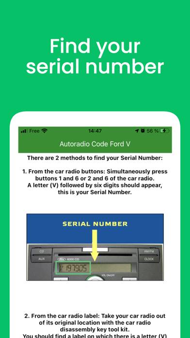 Ford V Radio Security Code screenshot #1