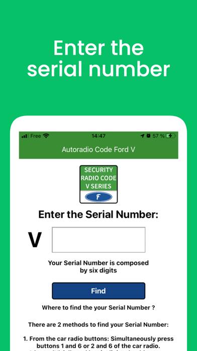 Ford V Radio Security Code screenshot #2