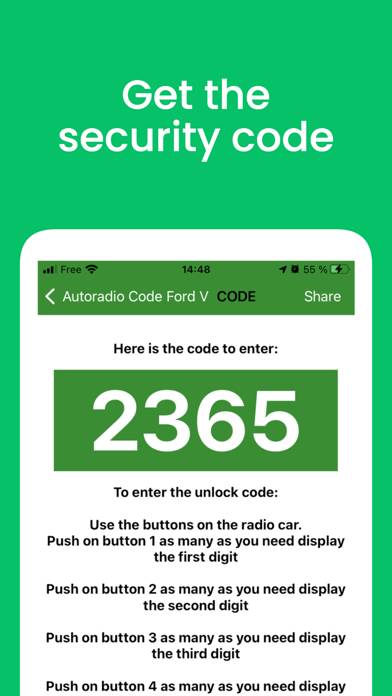 Ford V Radio Security Code screenshot #3