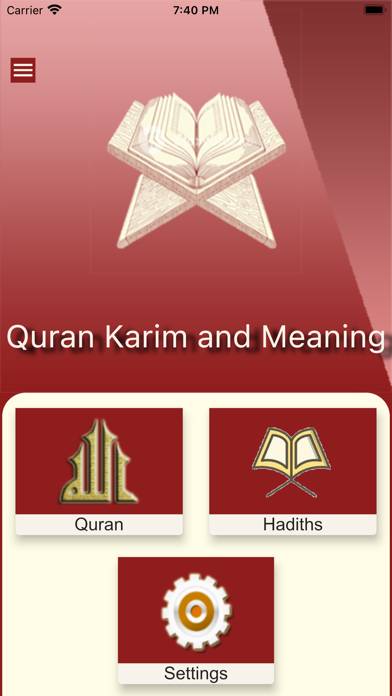 The Holy Quran and Means Pro Captura de pantalla de la aplicación #1