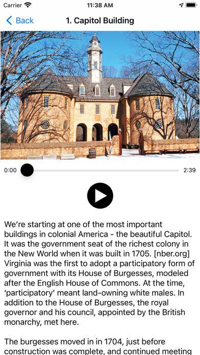 Colonial Williamsburg History Bildschirmfoto