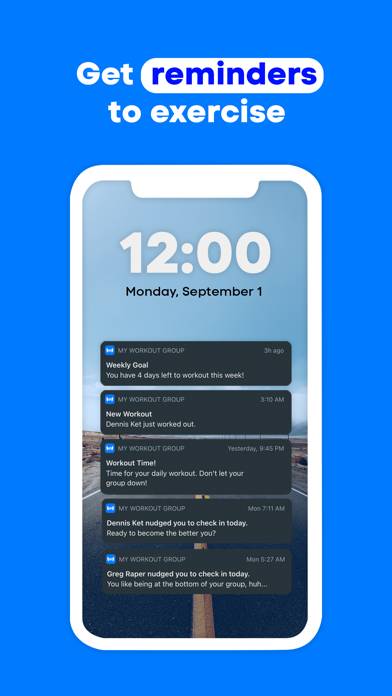 My Workout Group App screenshot