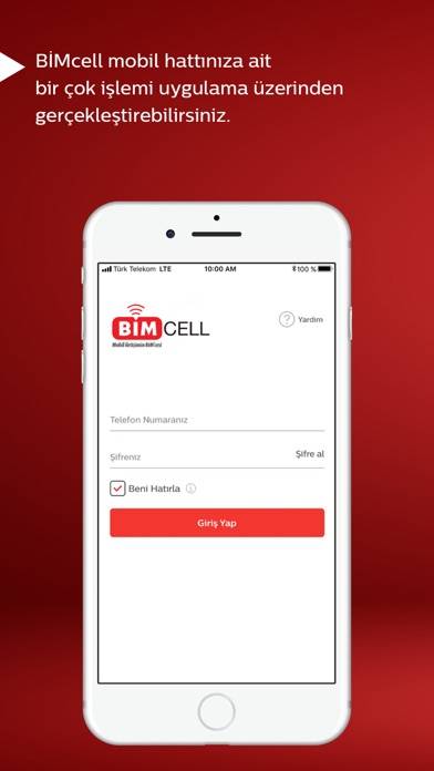 Bimcell Online İşlemler Uygulama ekran görüntüsü #1