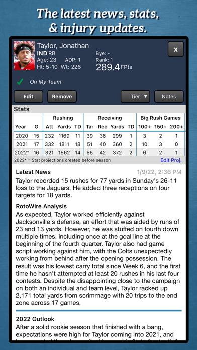 Fantasy Football Draft Kit '22 App screenshot