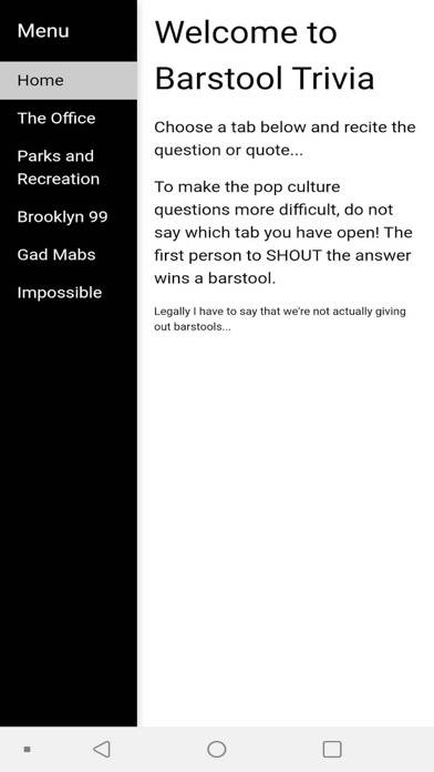 Barstool Trivia App screenshot #1