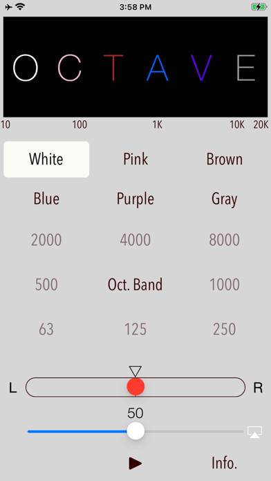 Octave-band Colored Noise Bildschirmfoto