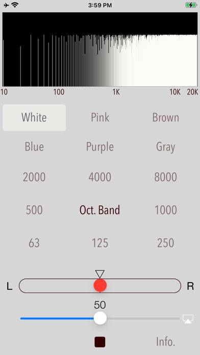 Octave-band Colored Noise App screenshot #2