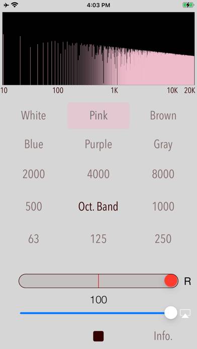 Octave-band Colored Noise App screenshot #6