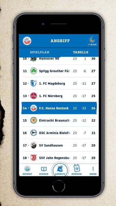 F.C. Hansa Rostock App-Screenshot