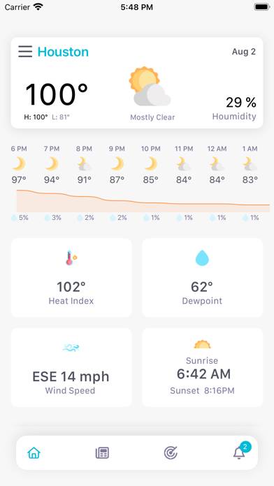 Space City Weather App screenshot