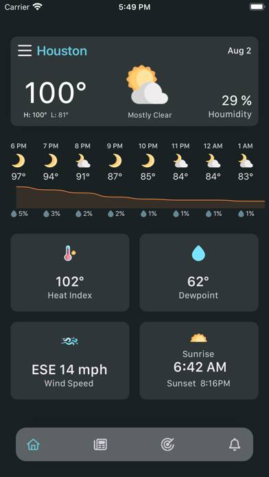 Space City Weather App screenshot