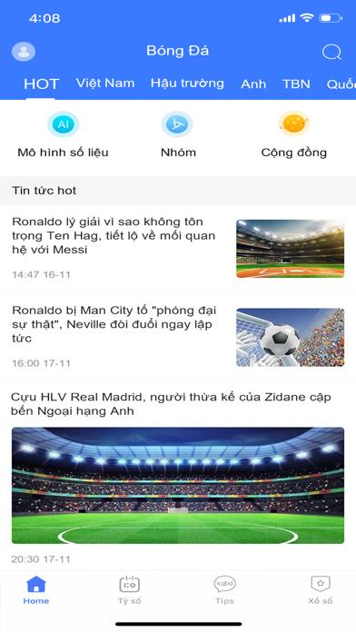 Bóngđá - Tỷ số trực tiếp