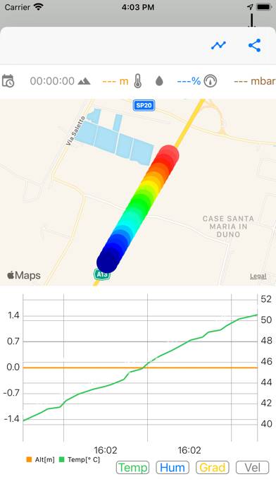 Meteotracker Schermata dell'app