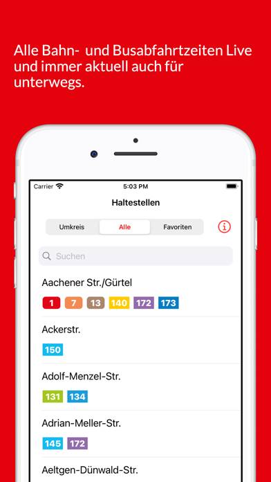 Kölner Bus & Bahn App-Screenshot #1