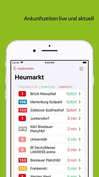 Kölner Bus & Bahn App-Screenshot #2