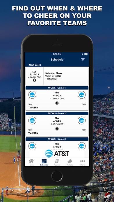 NCAA Women's CWS App screenshot