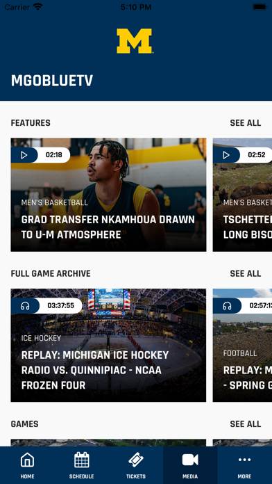 Michigan Athletics App screenshot