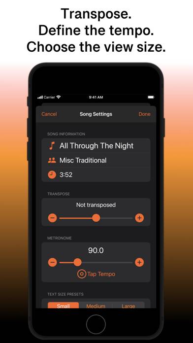 SongFolio: Chords,Tabs,Setlist Capture d'écran de l'application