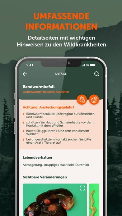 Wildkrankheiten erkennen App-Screenshot