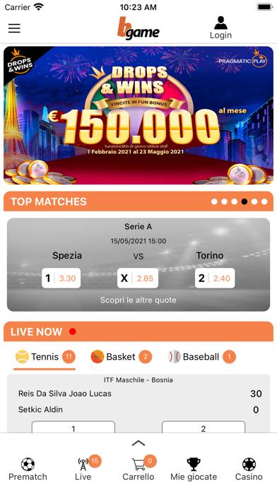 Bgame Schermata dell'app