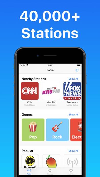 FM Radio App Bildschirmfoto