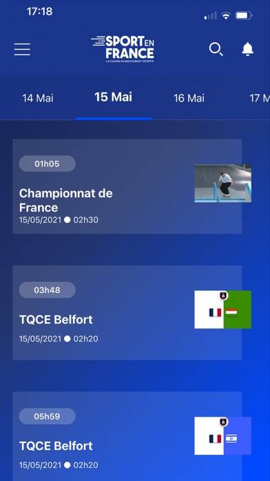 Sport en France Capture d'écran de l'application