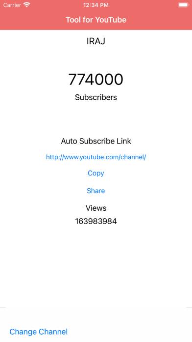YouTube Subscriber App skärmdump