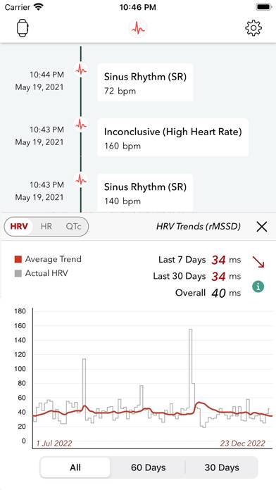 ECG plus | Analyseur pour QTc HRV Capture d'écran de l'application #2