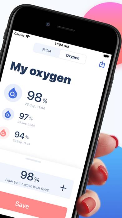 Blood Oxygen app Level Log plus App screenshot #2