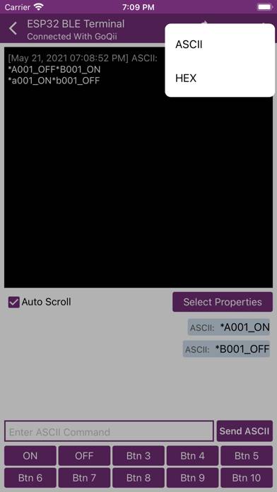 ESP32 BLE Terminal App-Screenshot