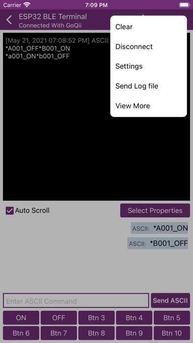 ESP32 BLE Terminal App-Screenshot