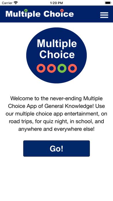 Multiple Choice Questions App screenshot #1
