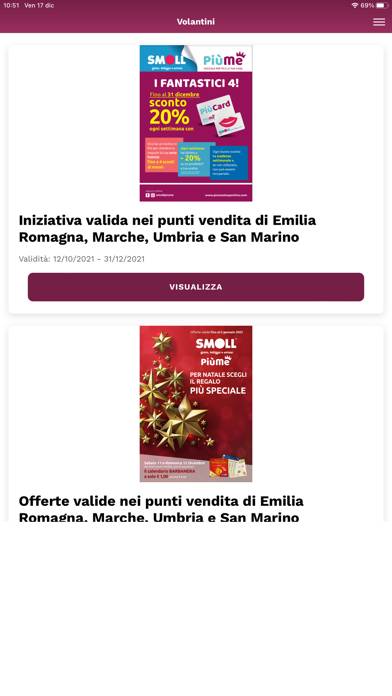 PiùMe Schermata dell'app