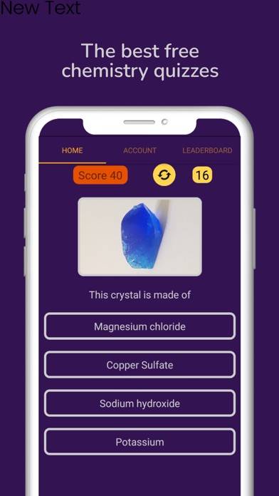 Chemistry Experiments Quiz screenshot