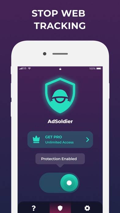 AdSoldier: Blocker & Security Captura de pantalla de la aplicación