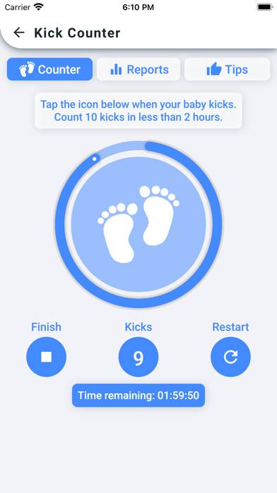 Kick Counter! App skärmdump #1