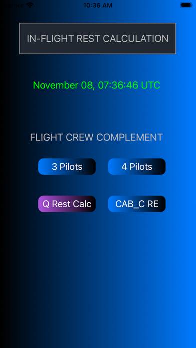 Airline Crew In-Flight Rest App screenshot #1
