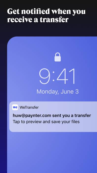 WeTransfer: Transfer Files Capture d'écran de l'application #3