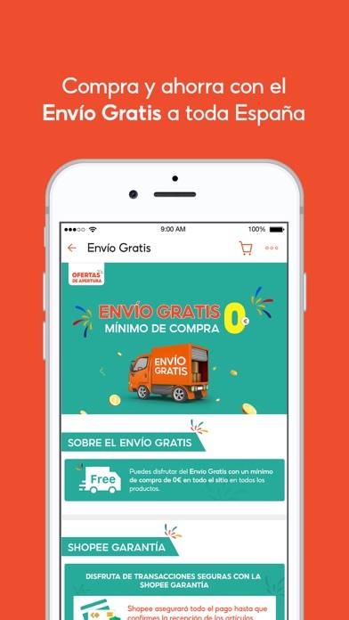 Shopee ES: Costo Cero de Envío Captura de pantalla de la aplicación