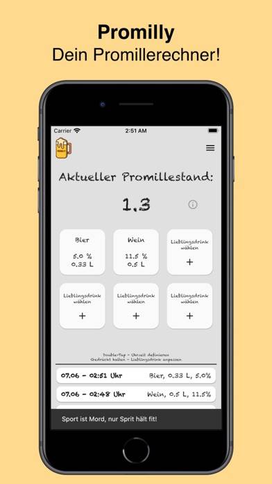 Promilly App-Screenshot #1