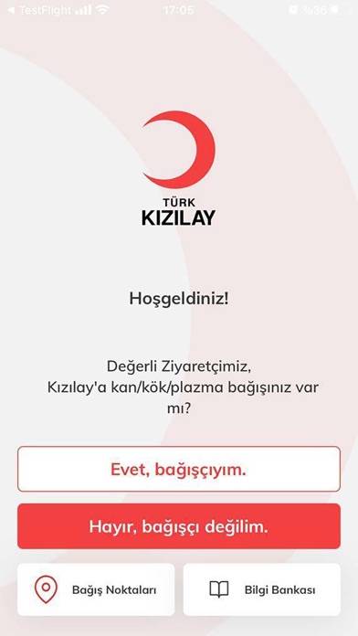 Türk Kızılay Mobil Kan Bağışı App screenshot #1