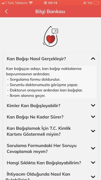 Türk Kızılay Mobil Kan Bağışı Uygulama ekran görüntüsü #6