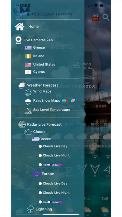 Meteology LiveCams App skärmdump