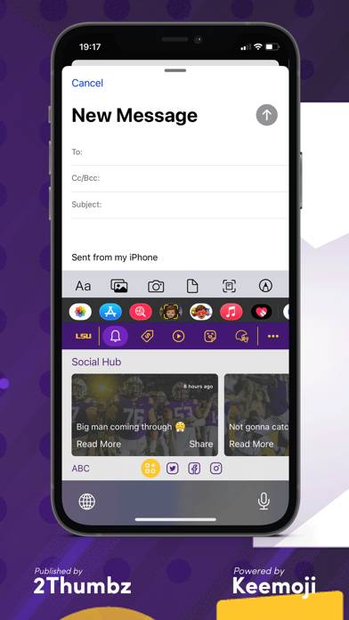 LSU TIGERS Keyboard by 2Thumbz App screenshot